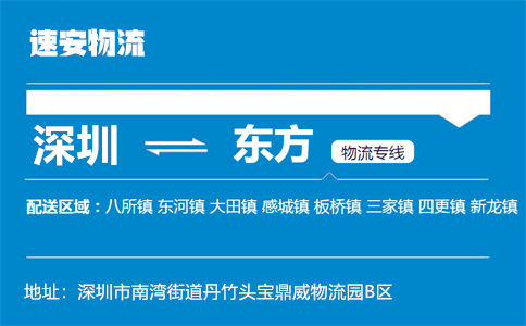 优质深圳到东方物流专线