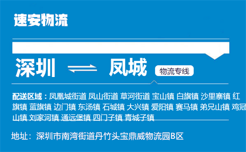 优质深圳到凤城物流专线